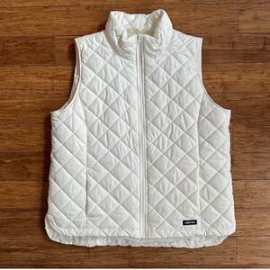 Lands' End Quilted Ivory Vest
